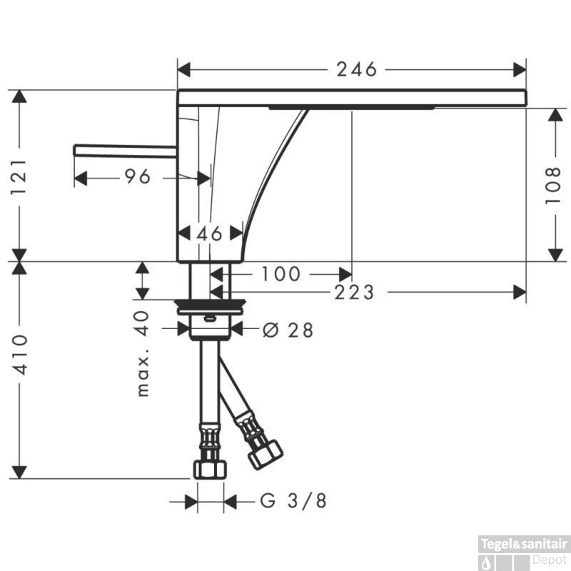 Axor Massaud Wastafelkraan Chroom 4 Axor Massaud Wastafelkraan Chroom - Afbeelding 2