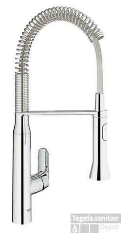 Grohe K7 Medium Keukenkraan Met Kolom En Veer Chroom