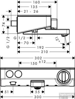 Hansgrohe Select Shower Tablet 300 Badthermostaat Met Omstel Chroom 5 Hansgrohe Select Shower Tablet 300 Badthermostaat Met Omstel Chroom -Hansgrohe Badkamerinterieur Winkel 70977