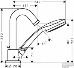 Hansgrohe Logis Afdekset Voor 3-gats Badrandcombinatie Chroom -Hansgrohe Badkamerinterieur Winkel 77634