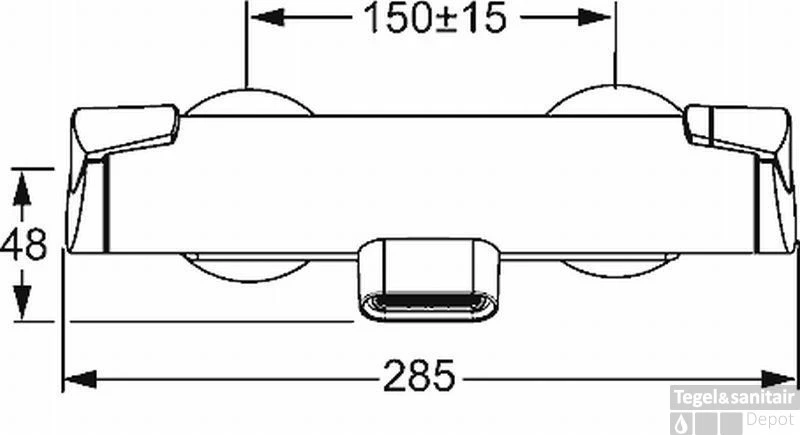 Hansa Fit Badthermostaat Met S-koppelingen Chroom 4 Hansa Fit Badthermostaat Met S-koppelingen Chroom - Afbeelding 2