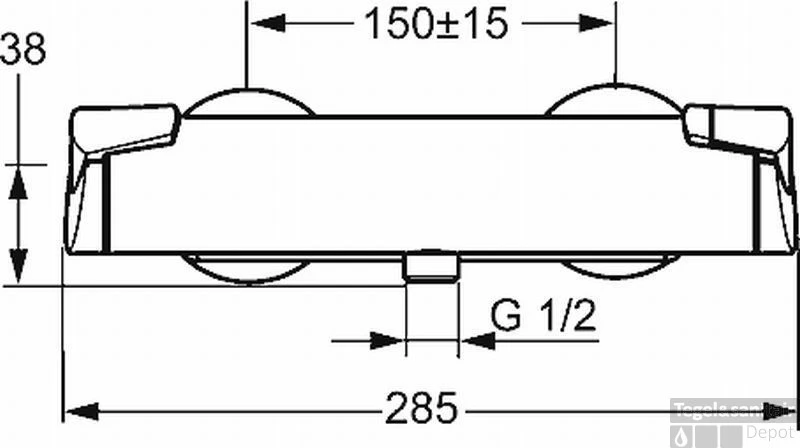 Hansa Fit Douchethermostaat Met S-koppelingen Chroom 4 Hansa Fit Douchethermostaat Met S-koppelingen Chroom - Afbeelding 2