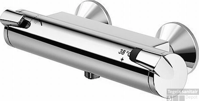 Hansa Fit Douchethermostaat Met S-koppelingen Chroom 3 Hansa Fit Douchethermostaat Met S-koppelingen Chroom