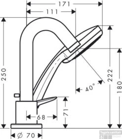 Hansgrohe Logis Afdekset 3-gats Badrandcombinatie Met Handdouche Chroom -Hansgrohe Badkamerinterieur Winkel 80680