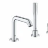 Grohe Essence New Afdekset 4-gats Badrandcombinatie Met Douchegarn. Chroom -Hansgrohe Badkamerinterieur Winkel 86198