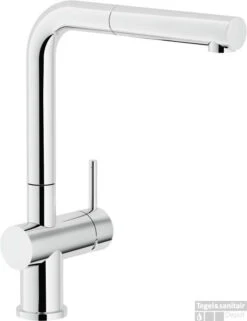 B&w-luxury Carati Keukenkraan Met Uittrekbare Kraanuitloop Chroom