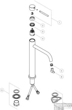 B&w-luxury Carati Keukenkraan Hoog Model Inox Look -Hansgrohe Badkamerinterieur Winkel 86538