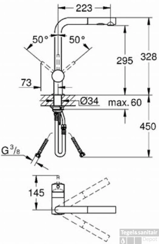 Grohe Minta Keukenkraan Met Uittrekbare Handdouche Dualspray Chroom 4 Grohe Minta Keukenkraan Met Uittrekbare Handdouche Dualspray Chroom - Afbeelding 2