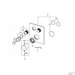 Afbouwdeel Inbouwthermostaat Boss & Wessing Caral Klik Pro 2-weg Geborsteld Staal -Hansgrohe Badkamerinterieur Winkel afbouwdeel inbouwthermostaat bws caral klik pro 2 weg geborsteld staal tech