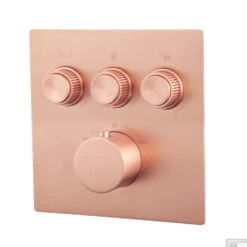 Afbouwdeel Inbouwthermostaat Wiesbaden Caral Klik Pro 3-weg Geborsteld Koper