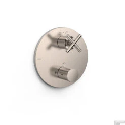 Afbouwdeel Tres Mont Blanc Douche Thermostaat 2-Weg Kruisgreep RVS Look