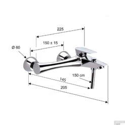 Badkraan Opbouw Sapho Axamite Mengkraan 1-hendel Rechts 22.5 Cm Chroom -Hansgrohe Badkamerinterieur Winkel ax10 badkraan opbouw sapho axamite mengkraan 1 hendel rechts 22.5 cm chroom 2