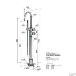 Vrijstaande Badkraan Hotbath Buddy Thermostatisch 113 Cm Chroom -Hansgrohe Badkamerinterieur Winkel b017cr vrijstaande badkraan hotbath buddy thermostatisch 113 cm chroom tech