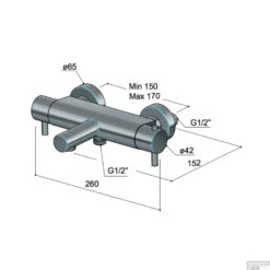 Badthermostaat Hotbath Buddy Opbouw 2-knop 26 Cm Chroom -Hansgrohe Badkamerinterieur Winkel b022cr badthermostaat hotbath buddy opbouw 2 knop 26 cm chroom tech