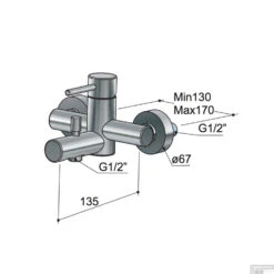 Badmengkraan Hotbath Buddy Opbouw 1-hendel Geborsteld Nikkel -Hansgrohe Badkamerinterieur Winkel b030gn badmengkraan hotbath buddy opbouw 1 hendel geborsteld nikkel tech 1