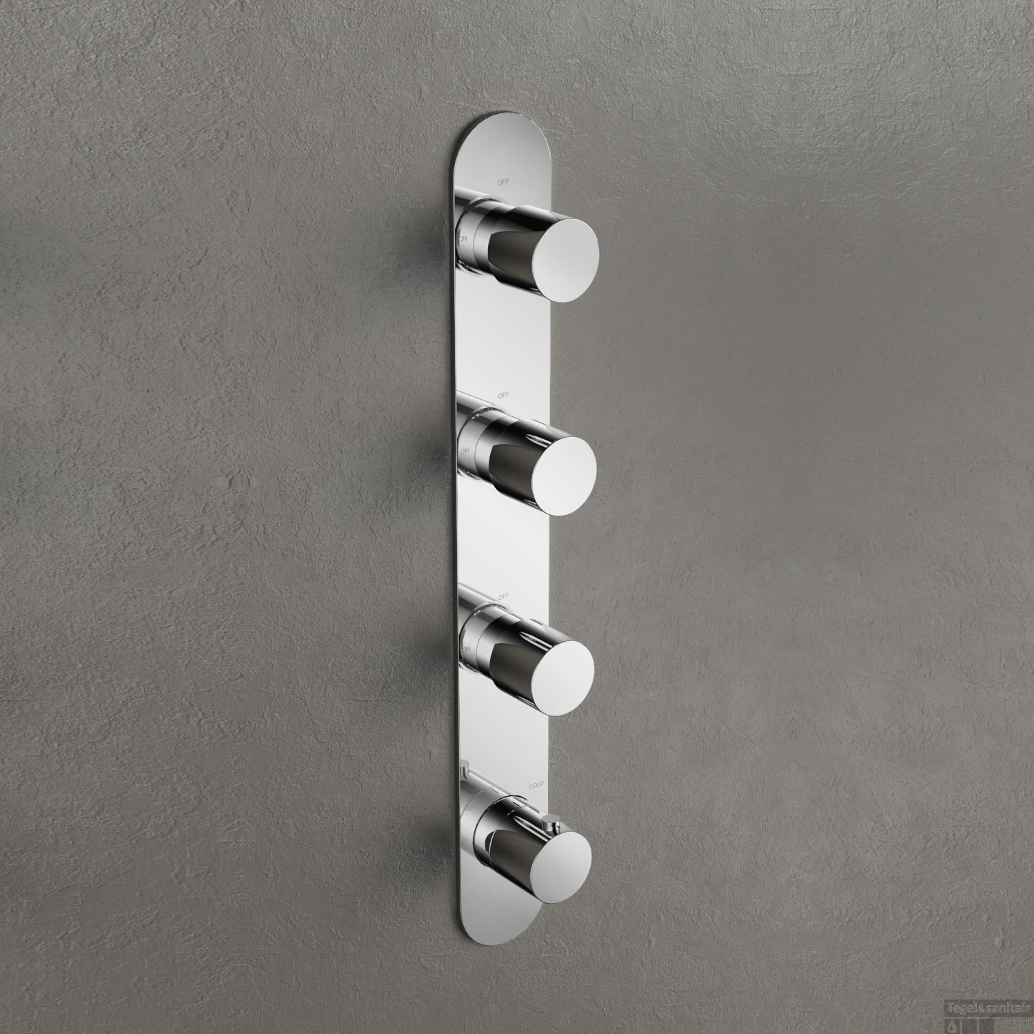 Douchethermostaat Hotbath Buddy Inbouw 3 Stopkranen Verticaal Chroom 3 Douchethermostaat Hotbath Buddy Inbouw 3 Stopkranen Verticaal Chroom