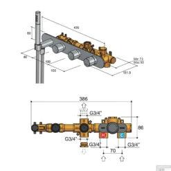 Thermostaat Badkraan Hotbath Buddy Inbouw 2-stop Zonder Uitloop Chroom -Hansgrohe Badkamerinterieur Winkel b061cr thermostaat badkraan hotbath buddy inbouw 2 stop zonder uitloop chroom tech