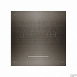 Vierkante Inbouw Hoofddouche Herzbach Living Spa 50 Cm Zwart Twee Sproeistanden