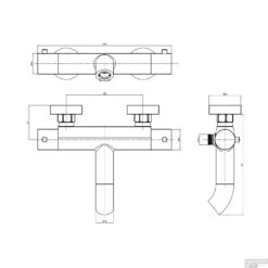 Bad- En Douchekraan Brauer Copper Opbouw Thermostatisch Koper -Hansgrohe Badkamerinterieur Winkel bad en douchekraan brauer copper opbouw thermostatisch koper tech