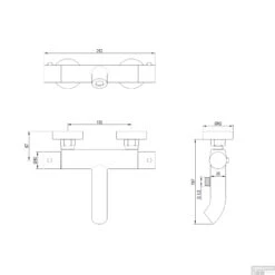 Bad- En Douchekraan Brauer Opbouw Thermostatisch Chroom -Hansgrohe Badkamerinterieur Winkel bad en douchekraan brauer opbouw thermostatisch chroom tech