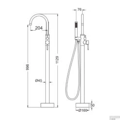 Badkraan Allibert Olymp Mengkraan Met Handdouche Vrijstaand Messing -Hansgrohe Badkamerinterieur Winkel badkraan allibert olymp mengkraan met handdouche vrijstaand messing tec