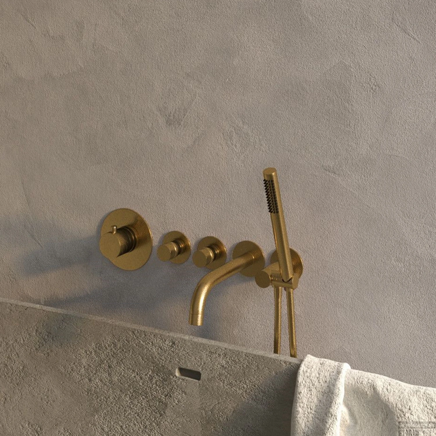 Badkraan Inbouw Set Brauer Gold Edition Thermostatisch Met Uitloop En Staaf Handdouche Geborsteld Goud 3 Badkraan Inbouw Set Brauer Gold Edition Thermostatisch Met Uitloop En Staaf Handdouche Geborsteld Goud