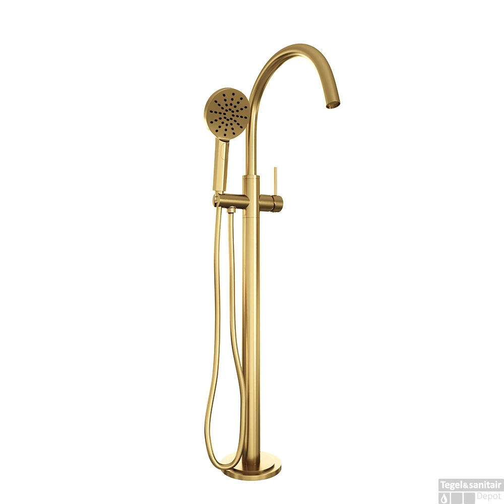 Badkraan Vrijstaand Brauer Gold Edition Met Handdouche 3-Standen Geborsteld Goud
