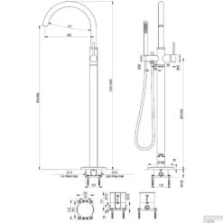Badkraan Vrijstaand Brauer Gold Edition Met Staaf Handdouche Geborsteld Goud -Hansgrohe Badkamerinterieur Winkel badkraan vrijstaand brauer gold edition met staaf handdouche geborsteld goud tech