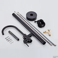 Badkraan Vrijstaand Boss & Wessing Nero Met Handdouche En Draaibare Uitloop Mat Zwart 10 Badkraan Vrijstaand Boss & Wessing Nero Met Handdouche En Draaibare Uitloop Mat Zwart -Hansgrohe Badkamerinterieur Winkel badkraan vrijstaand bws nero met handdouche en draaibare uitloop mat zwart detail2