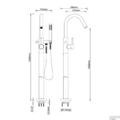 Badkraan Wiesbaden Caral Vrijstaand Mengkraan Compleet Matzwart -Hansgrohe Badkamerinterieur Winkel badkraan wiesbaden caral vrijstaand mengkraan compleet matzwart tech