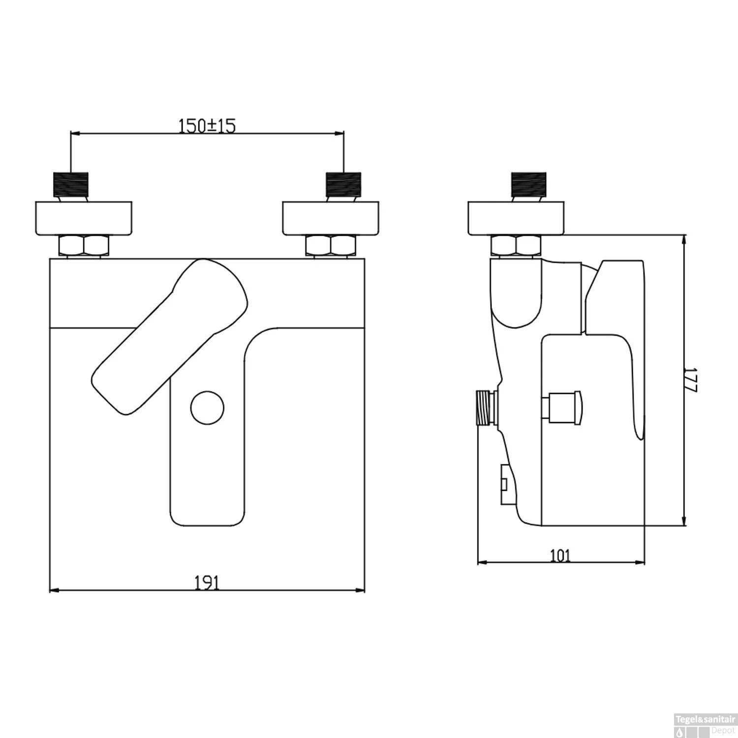 Badmengkraan Boss & Wessing Aloni Waterbesparend Chroom 4 Badmengkraan Boss & Wessing Aloni Waterbesparend Chroom - Afbeelding 2