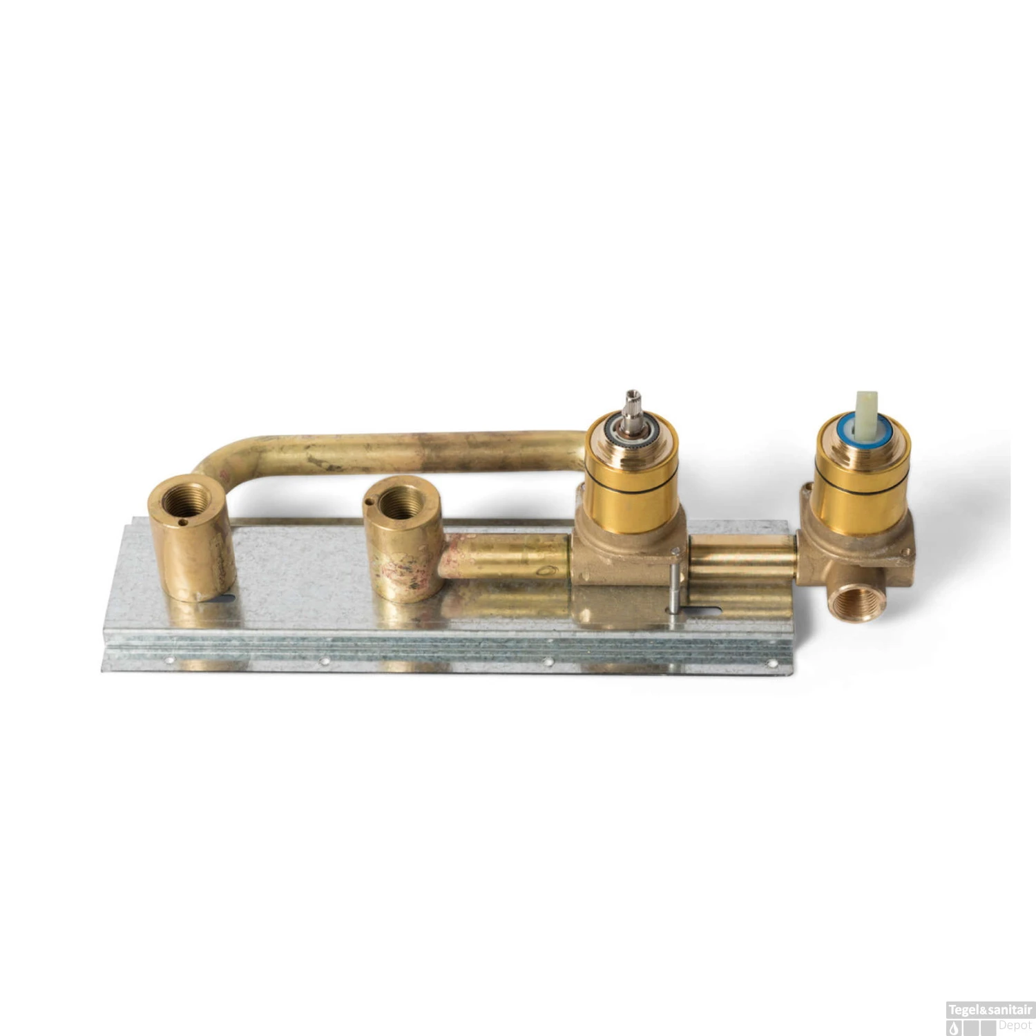 Badmengkraan Inbouw Bongio Squadra 16 Cm Uitloop Met Handdoucheset En 2-Weg Omstel Mat Zwart - Afbeelding 2