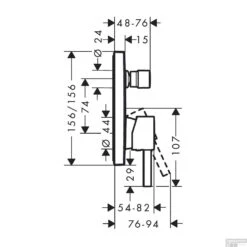 Afbouwdeel Badmengkraan Inbouw Finoris HansGrohe Eengreeps Met Zekerheidscombinatie Mat Wit -Hansgrohe Badkamerinterieur Winkel badmengkraan inbouw finoris hansgrohe eengreeps tech 5