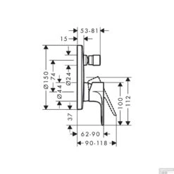 Badmengkraan Inbouw HansGrohe Rebris S Eengreeps Met Zekerheidscombinatie EN1717 Voor IBox Universal Chroom -Hansgrohe Badkamerinterieur Winkel badmengkraan inbouw hansgrohe rebris s eengreeps met zekerheidscombinatie en1717 voor ibox universal tech