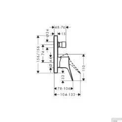 Badmengkraan Inbouw HansGrohe Vivenis Eengreeps Chroom -Hansgrohe Badkamerinterieur Winkel badmengkraan inbouw hansgrohe vivenis eengreeps tech
