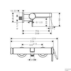 Badmengkraan Opbouw Finoris HansGrohe Eengreeps Mat Wit 7 Badmengkraan Opbouw Finoris HansGrohe Eengreeps Mat Wit -Hansgrohe Badkamerinterieur Winkel badmengkraan opbouw finoris hansgrohe eengreeps tech 2