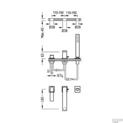Badrand Mengkraan Tres Slim Met Handdouche 18x6.2 Cm Vierkant Mat Zwart 5 Badrand Mengkraan Tres Slim Met Handdouche 18x6.2 Cm Vierkant Mat Zwart -Hansgrohe Badkamerinterieur Winkel badrand mengkraan tres slim met handdouche 18x6.2 cm vierkant mat zwart 20216103nm 1
