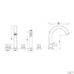 Badrandkraan Combinatie Boss & Wessing 5-Gats Compleet Mat Zwart 7 Badrandkraan Combinatie Boss & Wessing 5-Gats Compleet Mat Zwart -Hansgrohe Badkamerinterieur Winkel badrandkraan combinatie boss wessing 5 gats compleet mat zwart tech1