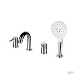 Badrandkraan GRB Time 4-Wegs Met Handdouche Messing Chroom