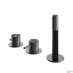 Badrandkraan Hotbath Archie 1-Hendel Mengkraan Met 2-Weg Omstel Geborsteld Gunmetal PVD