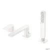 Badrandkraan Tres Loft Colors 1-Hendel Rechte Uitloop 18 Cm Met Omstel En Handdouche Mat Wit -Hansgrohe Badkamerinterieur Winkel badrandkraan tres loft colors 1 hendel met omstel en handdouche mat wit shop