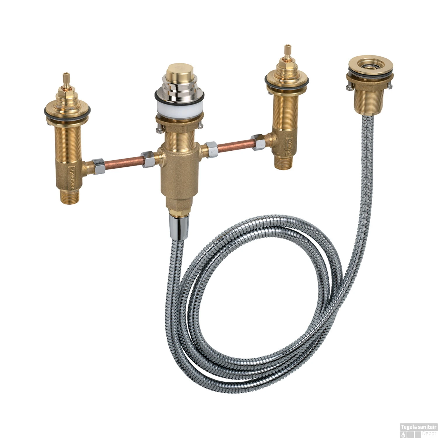 Badrandmengkraan Inbouwdeel HansGrohe Vernis Blend 4-gats 3 Badrandmengkraan Inbouwdeel HansGrohe Vernis Blend 4-gats