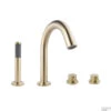 Badrandthermostaat BWS 4-Gats Afbouwset Geborsteld Messing Goud -Hansgrohe Badkamerinterieur Winkel badrandthermostaat bws 4 gats afbouwset geborsteld messing goud shop