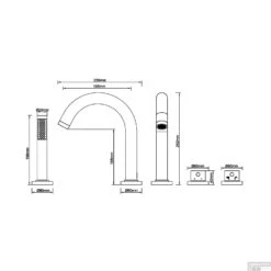Badrandthermostaat BWS 4-Gats Afbouwset Geborsteld Messing Goud 5 Badrandthermostaat BWS 4-Gats Afbouwset Geborsteld Messing Goud -Hansgrohe Badkamerinterieur Winkel badrandthermostaat bws 4 gats afbouwset geborsteld messing goud tech