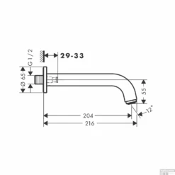 Baduitloop HansGrohe Vernis Blend Mat Zwart 7 Baduitloop HansGrohe Vernis Blend Mat Zwart -Hansgrohe Badkamerinterieur Winkel baduitloop hansgrohe vernis blend tech 1