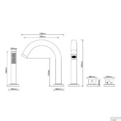 BWS Badrandkraan Cemal 4-gats Thermostatisch Afbouwset Mat Zwart 5 BWS Badrandkraan Cemal 4-gats Thermostatisch Afbouwset Mat Zwart -Hansgrohe Badkamerinterieur Winkel bws badrandkraan cemal 4 gats thermostatisch afbouwset mat zwart tech