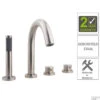 BWS Badrandthermostaat 4Gats Rond Afbouwset RVS (Exclusief Inbouwdeel) -Hansgrohe Badkamerinterieur Winkel bws badrandthermostaat 4gats rond afbouwset rvs exclusief inbouwdeel bws