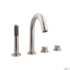 BWS Badrandthermostaat 4Gats Rond Afbouwset RVS (Exclusief Inbouwdeel) -Hansgrohe Badkamerinterieur Winkel bws badrandthermostaat 4gats rond afbouwset rvs exclusief inbouwdeel shop