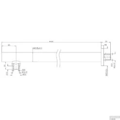 BWS Douchearm Rond Muurbevestiging 45cm Mat Zwart -Hansgrohe Badkamerinterieur Winkel bws douchearm rond muurbevestiging 45cm mat zwart tech