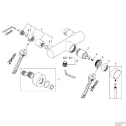 BWS Douchemengkraan Chepri RVS Look -Hansgrohe Badkamerinterieur Winkel bws douchemengkraan chepri rvs look tech 2